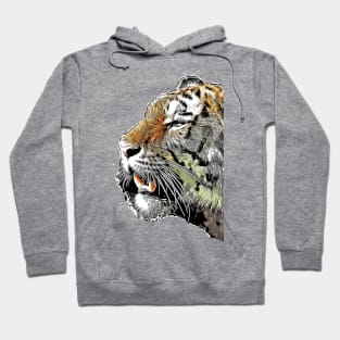 Tiger cartoon art #tiger Hoodie